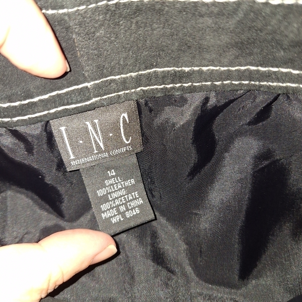 Leather Button Down Long Skirt Size 14 - Picture 7 of 11